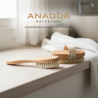 Horsehair Body Brush for Lymphatic Massage