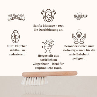 Gesichtsburste aus Ziegenhaar