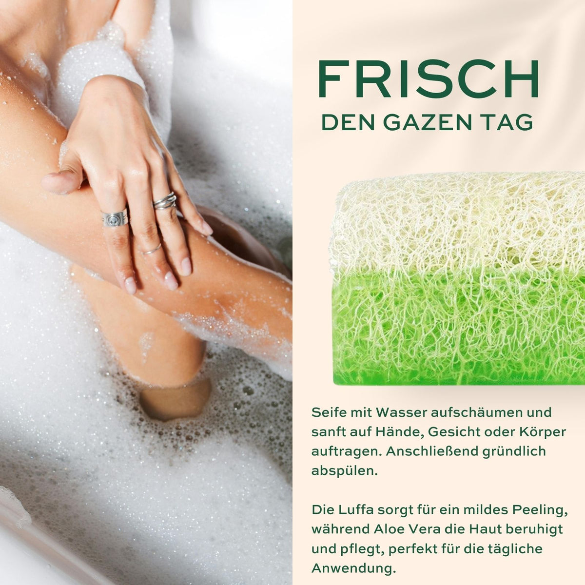 aloe vera gel seife rezept Aloe Vera-Seife mit Luffaschwamm