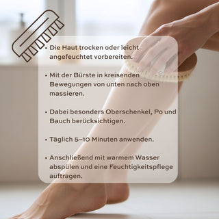 Horsehair Body Brush for Lymphatic Massage