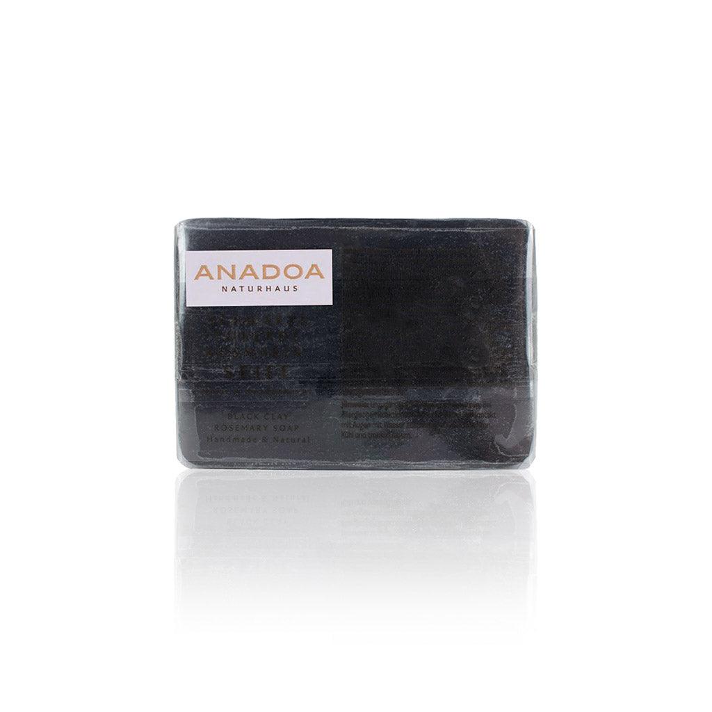 Anadoa Schwarze Tonerde Rosmarin Naturseife - Handmade - Anadoa Naturhaus