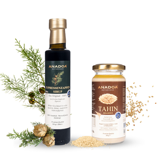 Zypressenzapfen-Sirup & Tahini