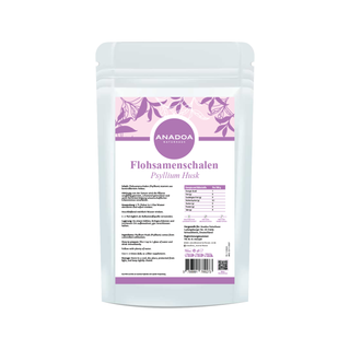 Flohsamenschalen Pulver Label - Psyllium Husk Powder - Karnıyarık Tozu - Anadoa Naturhaus