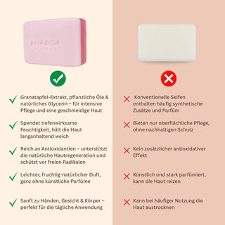 granatapfel seife - handgemachte und ph neutrale seife compare andere marken