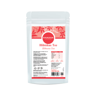 Hibiskus Tee Label- Hibiscus Tea - Hibiskus Çayı - Kräutertee - Anadoa Naturhaus