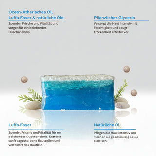ozean - ätherische öle - luffa faser - natürliche öle