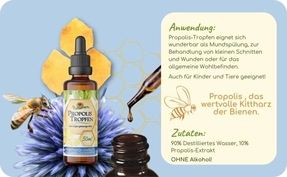 Propolis Tropfen | Alkoholfrei | 10% Propolis
