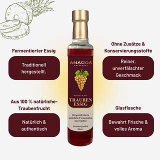 Traubenessig – Naturtrüb & Traditionell Fermentiert | 250ml