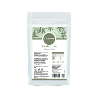 Zaatar Tee Label - Zaatar Tee Kaufen - Kräutertee - Schwarzer Thymian Tee - Zahter Çayı - Thymbra spicata - Mediterranean thyme - Anadoa Naturhaus