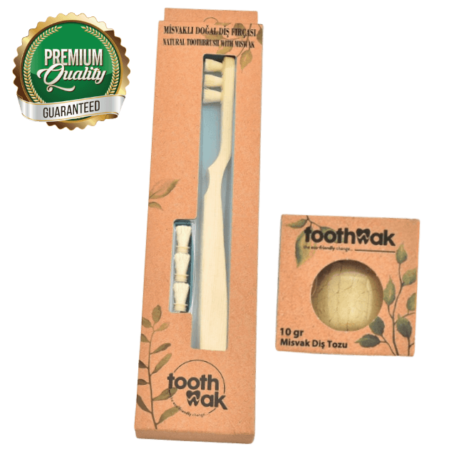 Toothwak Miswak Naturzahnbürste &amp; Natürliches Zahnpulver - Anadoa Naturhaus