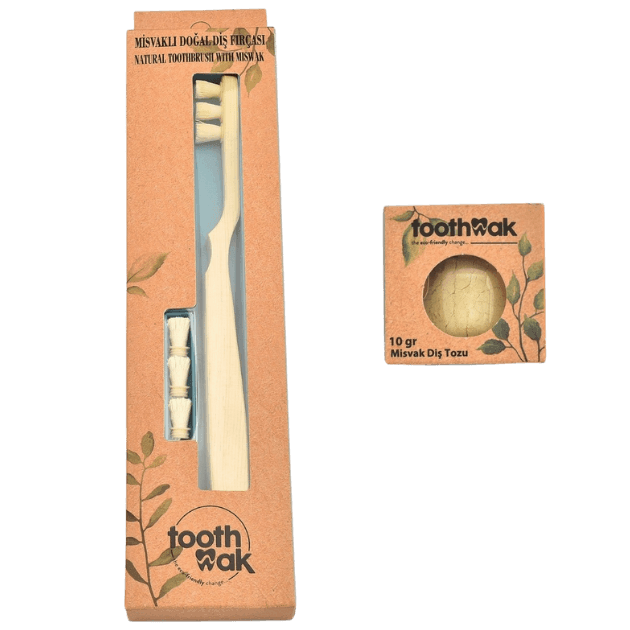 Toothwak Miswak Naturzahnbürste &amp; Natürliches Zahnpulver - Anadoa Naturhaus